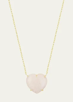 JIA JIA14K Rainbow Moonstone Heart Necklace