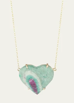 JIA JIA14K Topaz Heart Necklace
