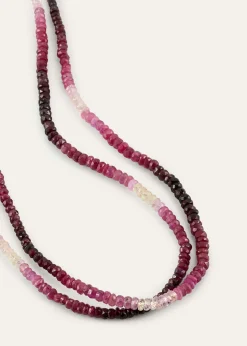 JIA JIAOmbre Ruby Sapphire Long Necklace