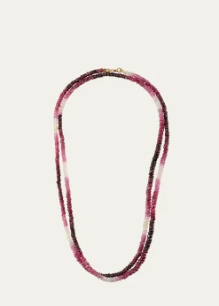 JIA JIAOmbre Ruby Sapphire Long Necklace