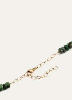 JIA JIARose Quartz Charm Necklace with Emeralds