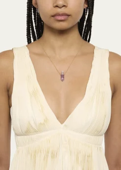 JIA JIAVera Cruz Amethyst and Diamond Bar Necklace