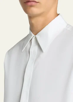 Jil SanderMen's Concealed-Placket Cotton Sport Shirt