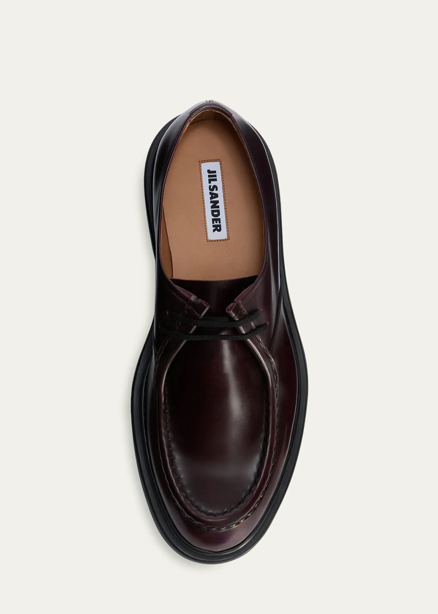 Jil SanderMen's Leather Moccasin Derby Shoes