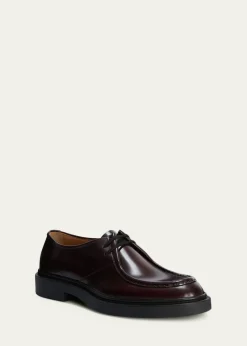 Jil SanderMen's Leather Moccasin Derby Shoes