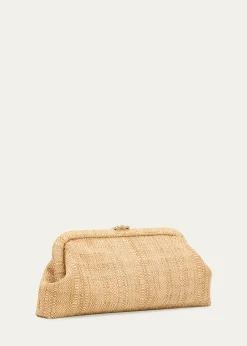 Jimmy ChooSkylar Woven Raffia Clutch Bag