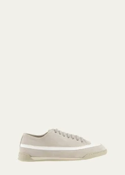 John LobbMen's Court Mixed Leather Low-Top Sneakers