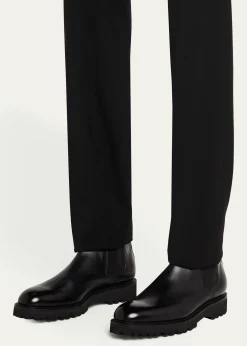 John LobbMen's Lawry Leather Lug-Sole Chelsea Boots