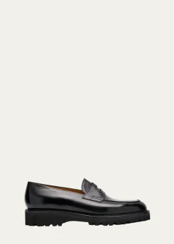 John LobbMen's Lopez Leather Penny Loafers