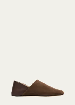 JW AndersonBabouche Collapsible-Heel Mixed Leather Flats