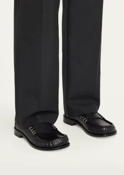 JW AndersonMen's Leather Moccasin-Toe Penny Loafers