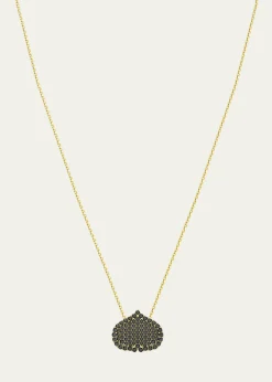 KAMALEye Adore Black Diamond Pave Pendant Necklace, 15mm