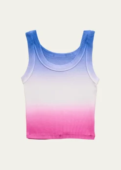 KatieJ NYCGirl's Tween Longer Ribbed Cropped Tank Top, Size S-XL