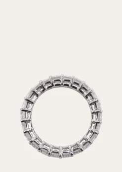 Kendall Row14K White Gold Emerald-Cut Lab Grown Diamond Eternity Band