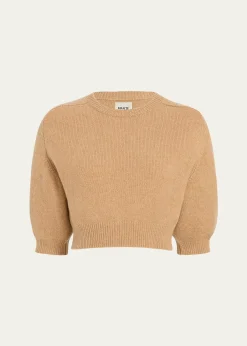 KhaiteLorelai Cropped Wool-Cashmere Sweater