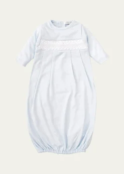 Kissy KissyBoy's Hand-Smocked Pima Cotton Gown, Size Newborn