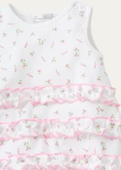 Kissy KissyGirl's Garden Roses Ruffle Romper, Size Newborn-18M