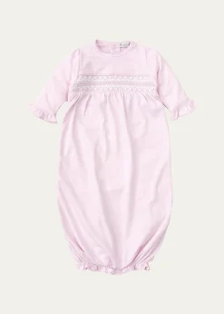 Kissy KissyGirl's Hand-Smocked Ruffle Gown, Size Newborn
