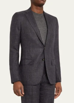 KitonMen's Cashmere, Silk and Linen Plaid Two-Piece Suit