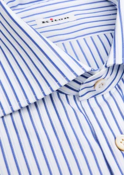 KitonMen's Cotton Multi-Stripe Point Collar Dress Shirt