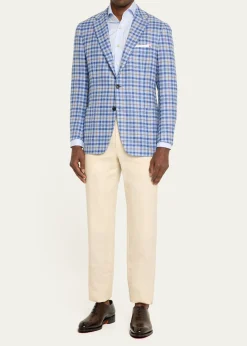 KitonMen's Graph Check Sport Coat