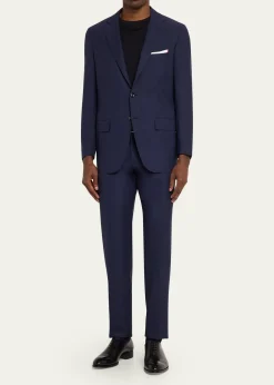 KitonMen's Mini-Check Wool Modern Fit Two-Piece Suit
