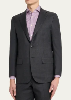 KitonMen's Nano Check Suit