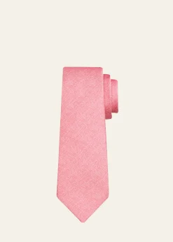 KitonMen's Solid Silk 7-Fold Tie