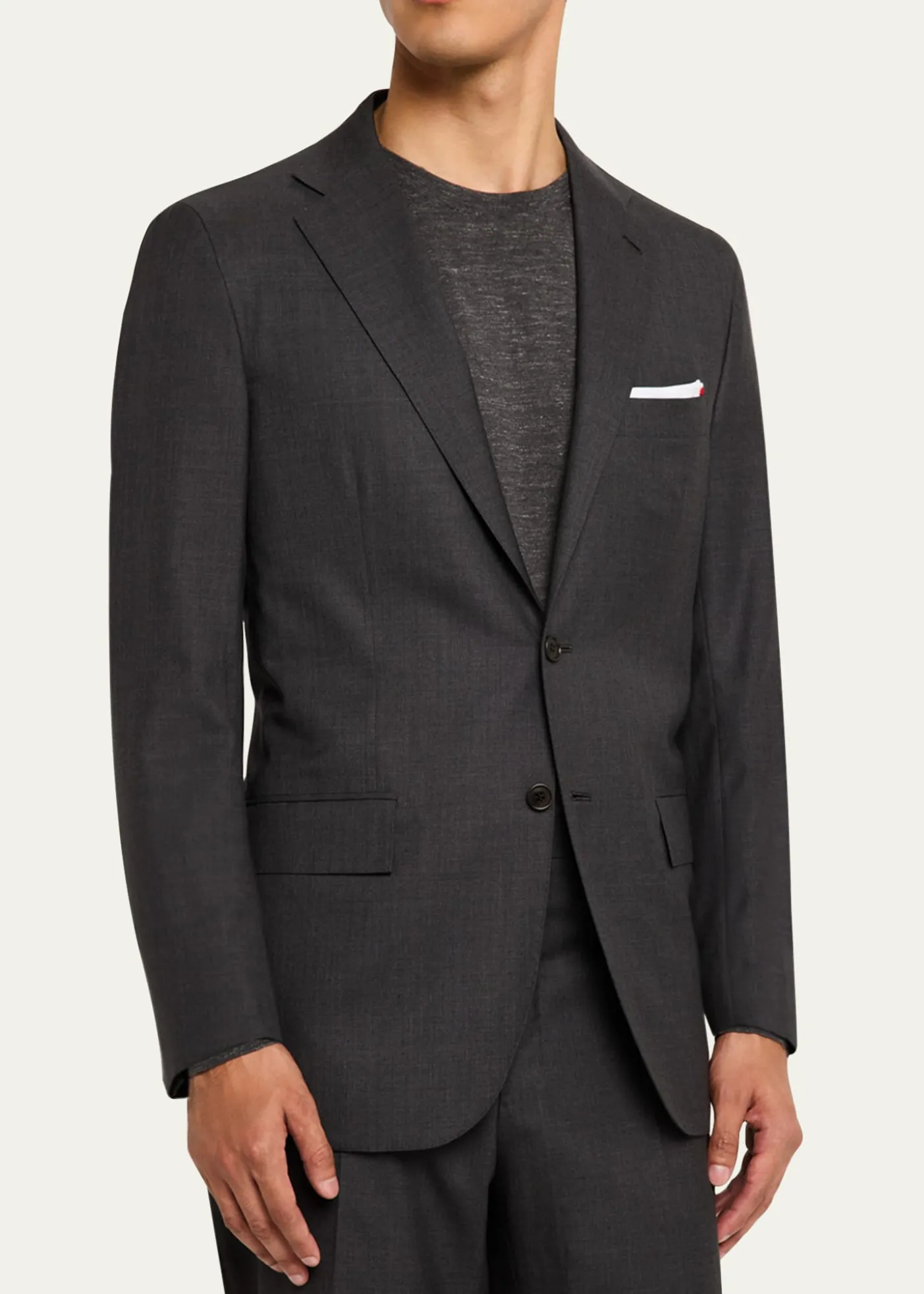 KitonMen's Solid Wool-Silk Suit