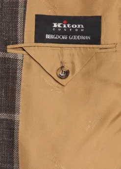KitonMen's Windowpane Cashmere and Silk Single-Breasted Sport Coat