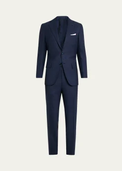 KitonMen's Wool Tonal Plaid Single-Breasted Suit