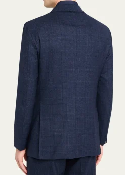 KitonMen's Wool Tonal Plaid Single-Breasted Suit