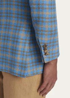 KitonMen's Cashmere and Linen Graph Check Sport Coat