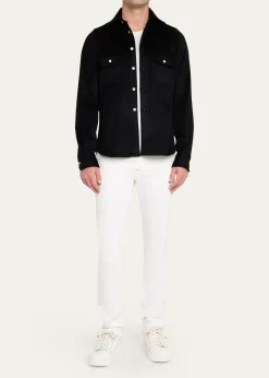 KitonMen's Cashmere and Wool Flap-Pocket Overshirt