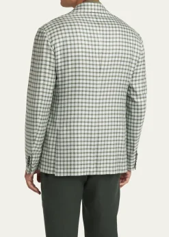 KitonMen's Cashmere-Blend Check Sport Coat