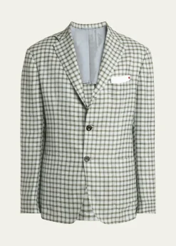 KitonMen's Cashmere-Blend Check Sport Coat