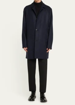 KitonMen's Cashmere Concealed-Zip Car Coat