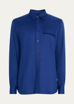 KitonMen's Cashmere Side-Pocket Overshirt