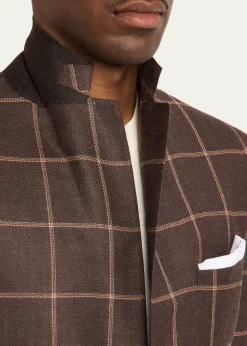 KitonMen's Cashmere Windowpane Single-Breasted Sport Coat