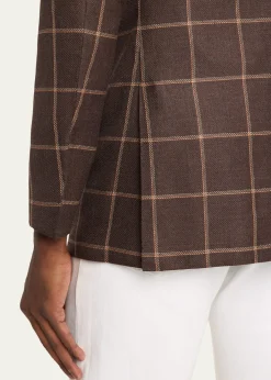 KitonMen's Cashmere Windowpane Single-Breasted Sport Coat