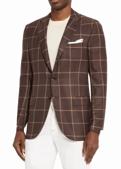 KitonMen's Cashmere Windowpane Single-Breasted Sport Coat