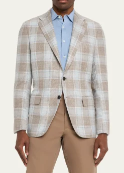 KitonMen's Cashmere, Wool and Silk Plaid Sport Coat