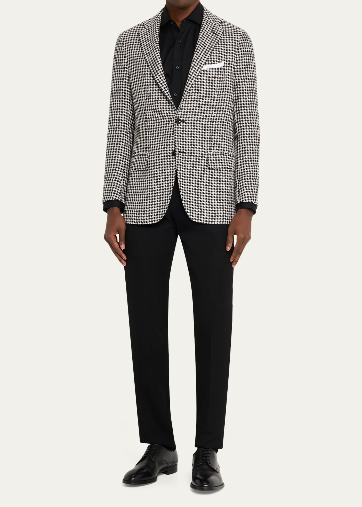 KitonMen's Check Cashmere-Linen Sport Coat