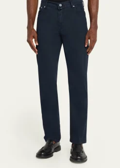 KitonMen's Cotton and Cashmere Stretch Slim Five-Pocket Pants