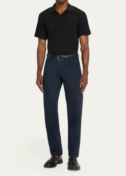 KitonMen's Cotton and Cashmere Stretch Slim Five-Pocket Pants