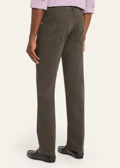 KitonMen's Cotton and Cashmere Stretch Slim Straight Five-Pocket Pants