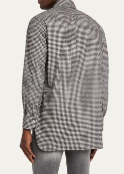 KitonMen's Cotton Houndstooth Classic-Fit Sport Shirt