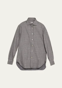 KitonMen's Cotton Houndstooth Classic-Fit Sport Shirt