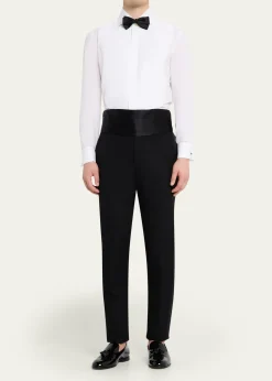 KitonMen's Cotton Pique Bib-Front Dress Shirt