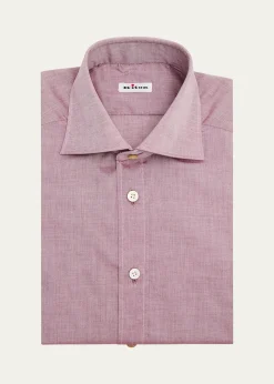 KitonMen's Cotton Point-Collar Dress Shirt